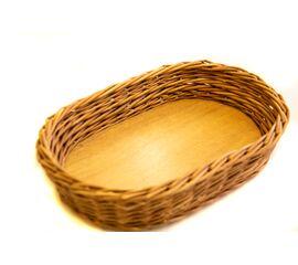 Brotkorb aus brauner Weide