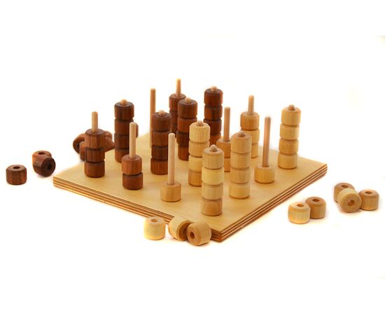 Vier Gewinnt 3D aus Holz Handarbeit